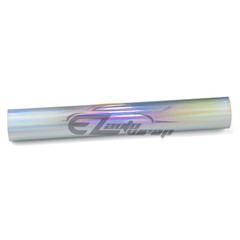 Fabric Holographic Silver Cloth Vinyl Weave PU Faux Leather Iridescent Craft DIY