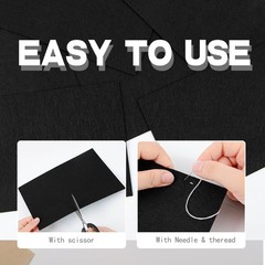 HaoFeiJH Black Felt Squares – 6PCS Sheets – 6 X 203mm X 297mm, 2mm