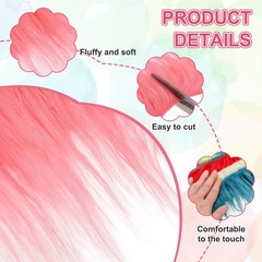 Watermelon Red Faux Fur, 59” x 2” for Rotary Cutter