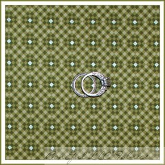 BonEful Fabric FQ Cotton Quilt Olive Green Gingham Metallic Check Calico Print S