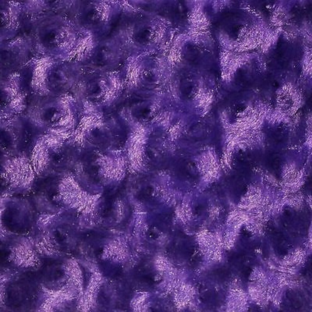 Minky PURPLE Rosebud soft cuddle fabric by the yard