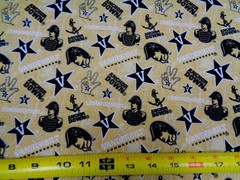 VANDERBILT UNIVERSITY COMMODORES 1/2 YD BRAND NEW DESIGN 100% COTTON