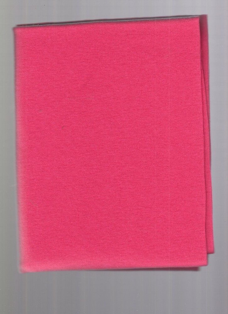 1 yard fabric ribbing pink 50% cotton 50% polyester 27″ wide