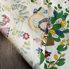 Fairy Tales Children Cotton Fabric Vintage House N Home Fabrics & Draperies 1 Yd