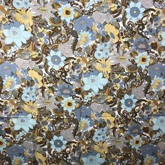 Vtg 60s 70s Skinner Material Fabric BOHO Spring Mills MOD Flower Power 130″