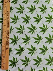 MARIJUANA, POT, WEED, 420, CANNIBUS, Leaf, Cotton,, $7 Yd