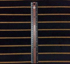 SILVER STATE LEXINGTON STRIPE EBONY BLACK GOLD VELVET FABRIC BY THE YARD 54″W
