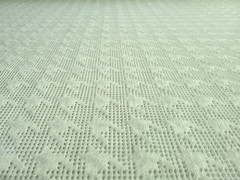 Carnegie Cream &Tan “Anagram” Matlasse’ Modern Houndstooth Raised Pattern 3 Yds