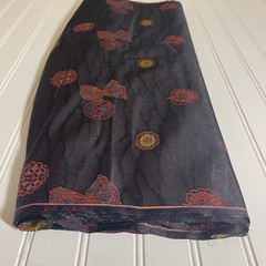 SILK Black-Purple, FABRIC 6 Yard x 22 Inches Wide or 216 Inches x 22 Wide