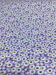 Fabric Reproduction Like Purple/Lavender Floral Daisy Flowers 100% Cotton Yard