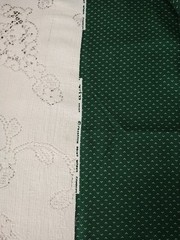 Dark Green Tiny Floral Leaves Cranston 100% Cotton Fabric BTFQ 18×21″