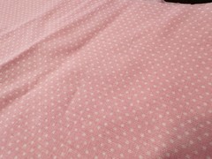 Tiny Scale White Polka Dots Pink Cotton Quilting Fabric Baby Dolly Crafts 1+YD