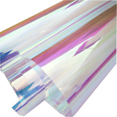 Transparent Iridescent PVC Sheet Cosplay Performance Accessories Holographic Wat