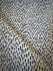 3 Y KATE LOUDOUN-SHAND Dabs in Eve Blue 100% Belgian Linen Fabric