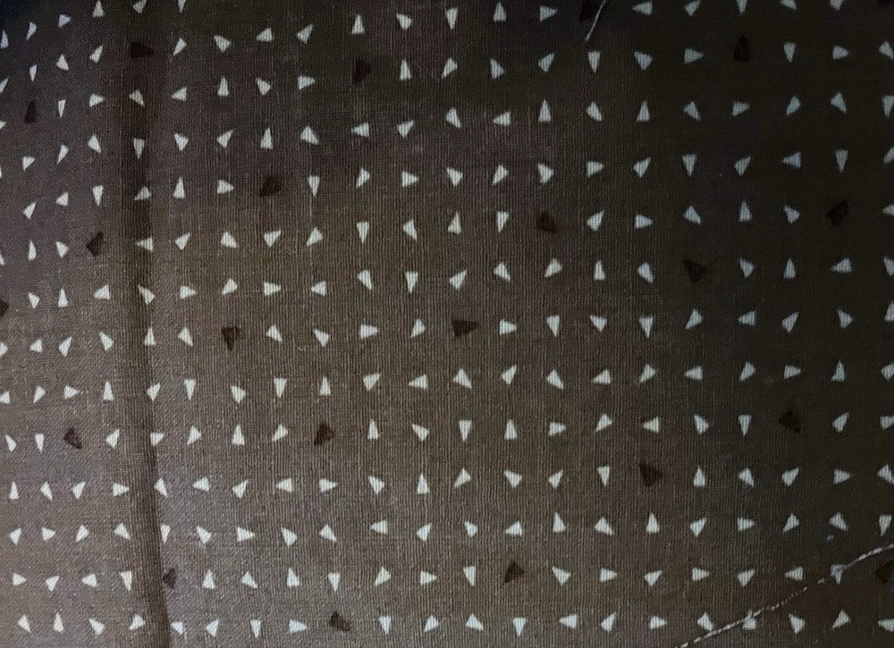 VTG Civil War Reproduction Geometric Triangles on Taupe 27″x19″