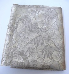 Metallic Gold Brocade Fabric w Butterflies 2 Pieces 1.8 yards 54″ wide + 23 x 78