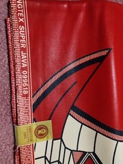 Orientar Kingtex Super Java Original Cotton Fabric Black Red 6Yds African Print