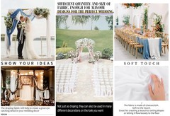 Teruntrue 6 Panel White Ceiling Drapes Wedding Cheesecloth Ceiling Drapes