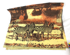 African Wax Print, Elephant, Map & Zebra Lot of 7 Remnants Mix Lot Cotton Fabric