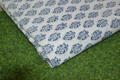 1 Yard Hand Block Print Floral Fabric 100%Cotton NO *TARRIF CHARGES 100%✅ZK_216