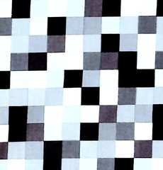 Remix Black White Gray Grey Pixel Squares Robert Kaufman Cotton Quilt Fabric BTY