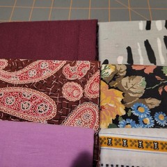 LOT OF 15 FAT QUARTERS COTTON FABRIC ASSTD COLORS & DESIGNS lot 9