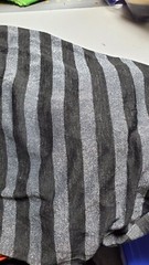 Rayon Blend Silver, Grey & Black Striped Knit Fabric 2 yds X 60″
