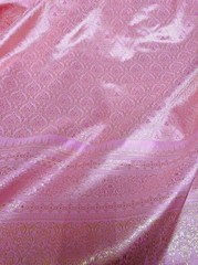 Pink Gold Thai Silk Damask Traditional Wedding Skirts Dresses Costume 40″x70″