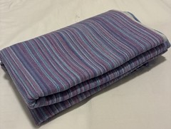 Vintage 1970s Lavender Purple Striped Looped Cotton Weave Fabric 47” x 55” 1.5Y