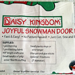 VTG 90s Daisy Kingdom Santa Moose Joyful Snowman Door Panels Cut N Sew Lot of 3