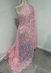 5 Yard Pink Lace Fabric 45” Width