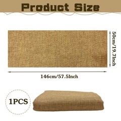 19.7×57.5 Inch Linen Speaker Grill Cloth Protective Dustproof Mesh Beige