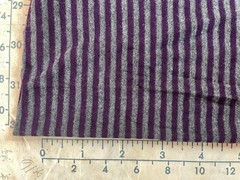 1 Yard Purple and Gray Stipe Bamboo Knit Fabric, 60 inches wide