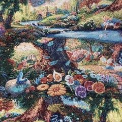 Forest Fairy Tale Jacquard Tapestry Upholstery Decorative Fabric for Sewing DIY