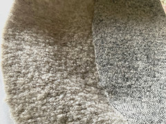 Lightweight Boucle Nubby Fabric Remnant 37.5″ x 34″ Light Brown
