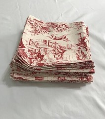 Gorgeous Paris Toile 80’s Vintage Style Red Wine Fabric Sold By The Yard