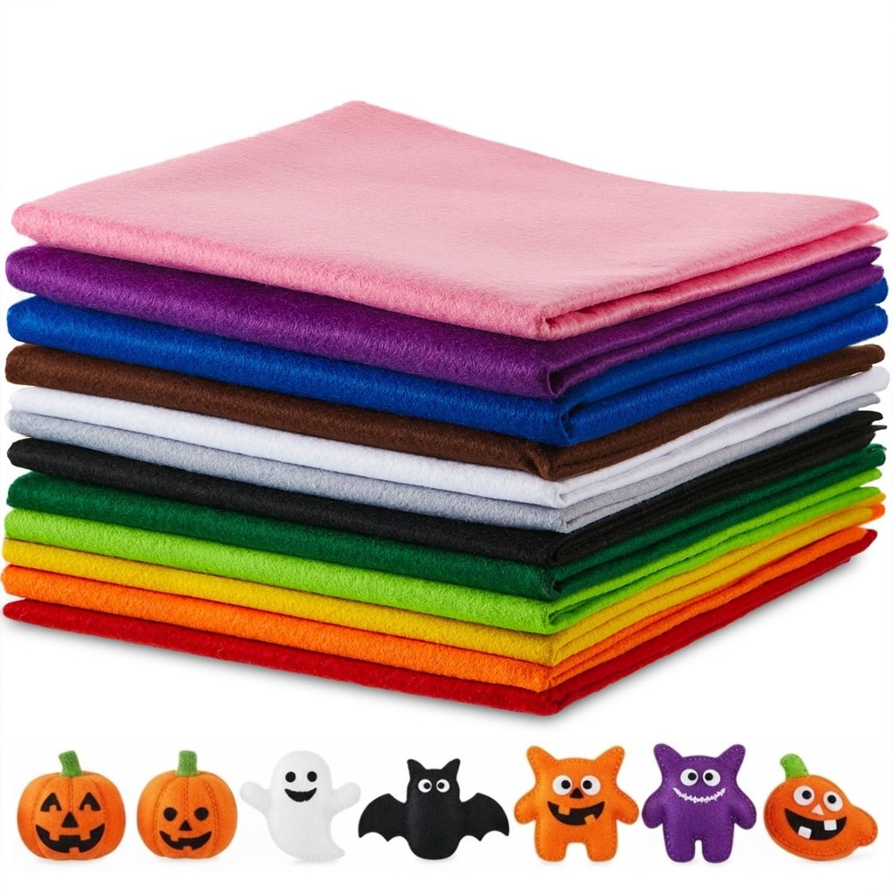 12 Pcs 37 x 20 Inch Extra Large Felt Fabric Sheets 1.2 mm Thick Soft Felt She…