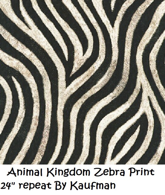 Animal Kingdom Animal Print cotton quilt fabric by Kaufman BTY Zebra 19876-286