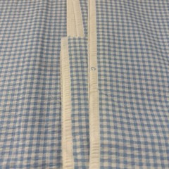 Blue Checked Poly-Cotton Blue/Turquoise 2 yards 60″ Wide
