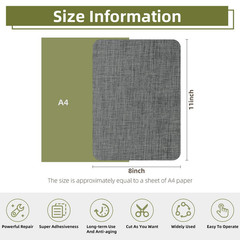 2Pcs Self-Adhesive Linen Fabric Patches, Quick Repair for Sofas, Tents, Car S…