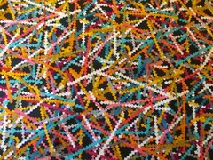 FABRIC COTTON BERNATEX Scraps Vibrant Colors Geomatric Kanvas 1yd 44″