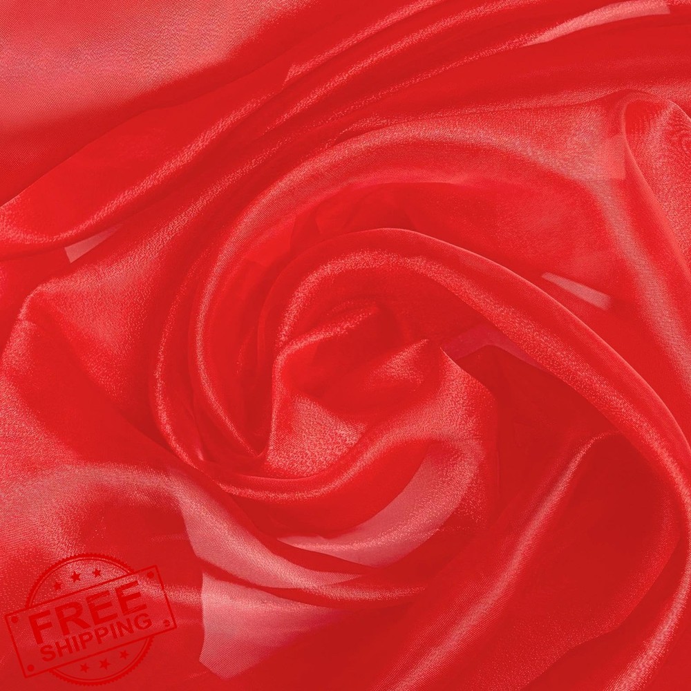 GCVOPTON organza Red 11 Yd