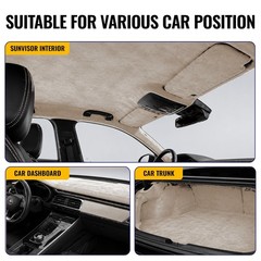 Headliner Fabric 108″ L x 60″ W Foam Backing for Car Truck RV SUV Boat Beige