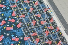 American FLAG Patriotic Fabric Half Yard 1/2 YD COTTON America USA {4th of July}