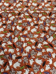Spooky Snacks Halloween Fabric Candy Cookie Creepy Confections Ghost Mummy 2 yds