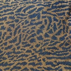 8 Yds Copper Cheetah Denim Stretch Fabric Cotton Spandex Animal Print Bolt VTG