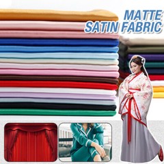 Solid Satin Damask Fabric Dress Sewing Garment Lining Cloth Curtain Material 1.5