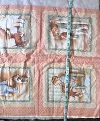VTG Bessie Pease Gutmann Flannel Panel Four 10”x12” w/ Poly Batting 21½” x23½”