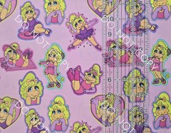 Custom Cotton Woven Fabric TV Show Miss Piggy Cartoon By The 1/4 Yard 9×56