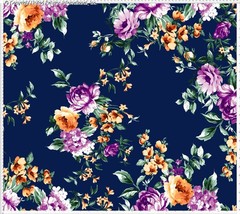 Crepe Techno Printed Talia Floral Fabric Stretch Crepe Prom Dress Sewing Fabric